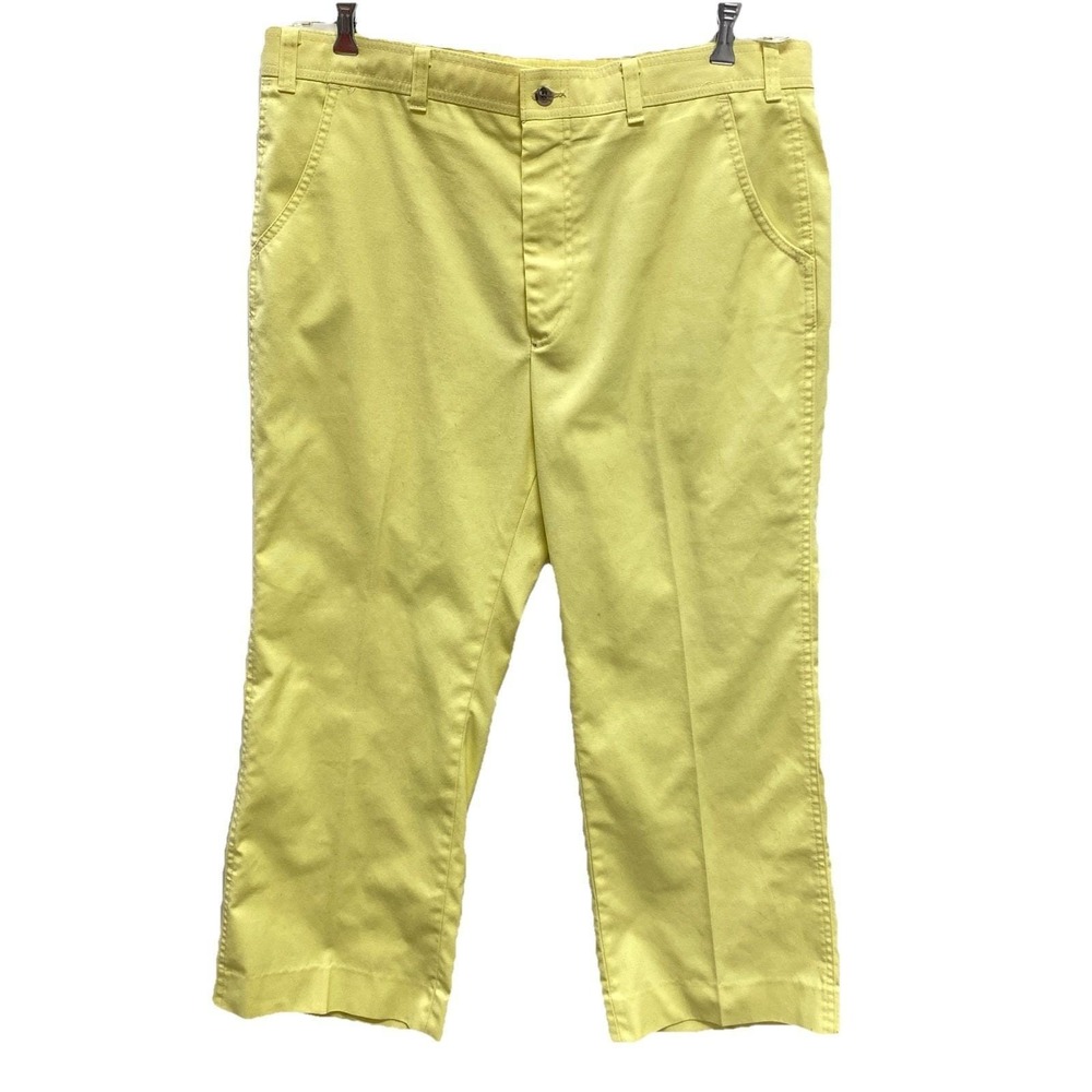 Vintage Levi's Sportswear Yellow‎ Action Slacks Men's 38x27.5 Flat Front Golf